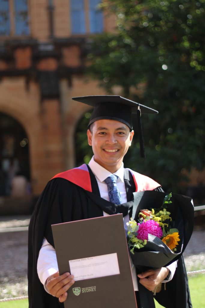 AAS alumnus at graduation ceremony